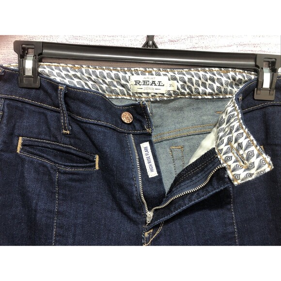ARIAT R.E.A.L High Rise ALEXA  Flare Jeans Dk Wash 10041112 EUC 31 X 35 LONG 31L - Picture 4 of 6